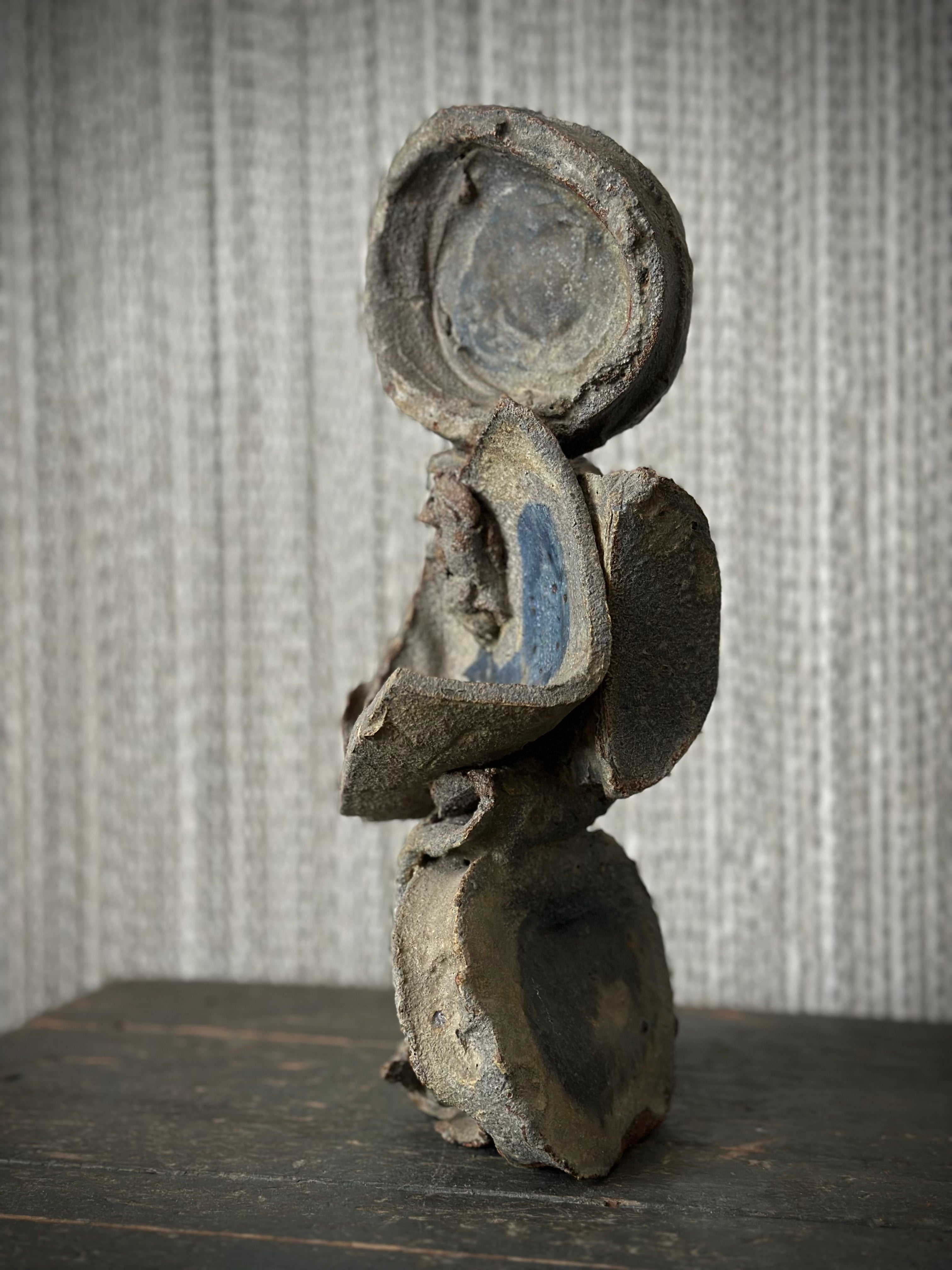 Slab Ceramic Mother and Child Sculpture