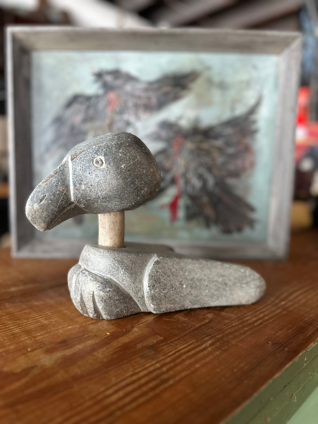 Stone and Antler Inuit Eagle