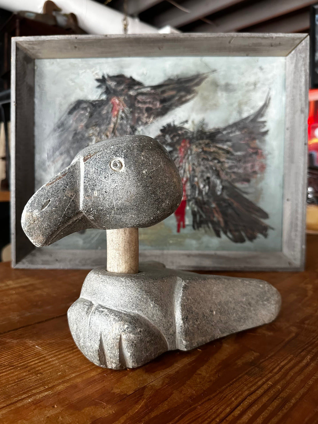 Stone and Antler Inuit Eagle