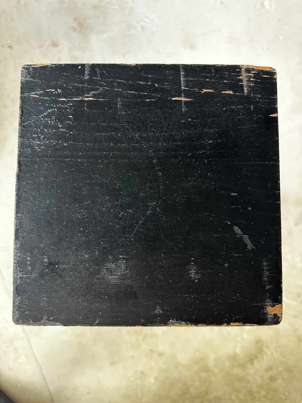 Black Wood Top Side Table