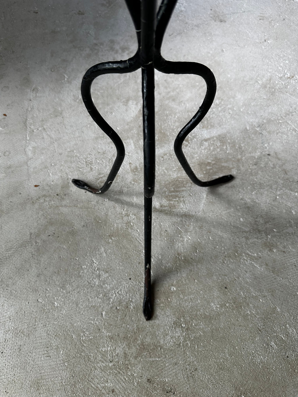 Black Wood Top Side Table