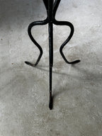 Black Wood Top Side Table