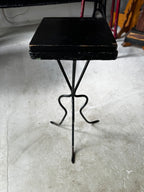 Black Wood Top Side Table