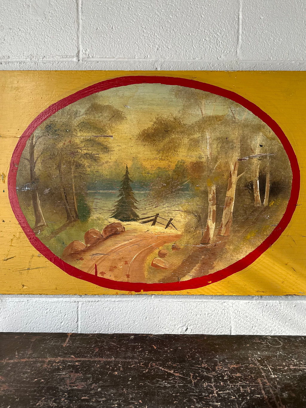 Early 20th Century decorative amusement part wooden panel