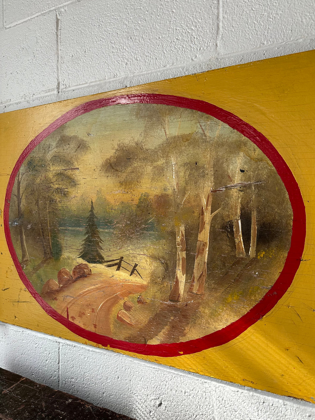 Early 20th Century decorative amusement part wooden panel