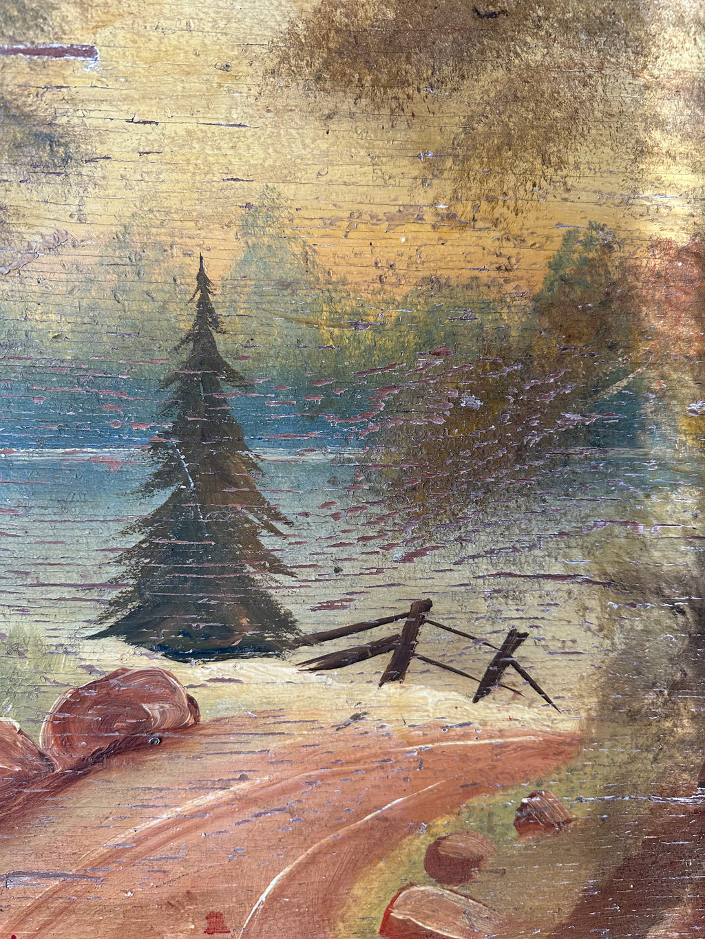 Early 20th Century decorative amusement part wooden panel