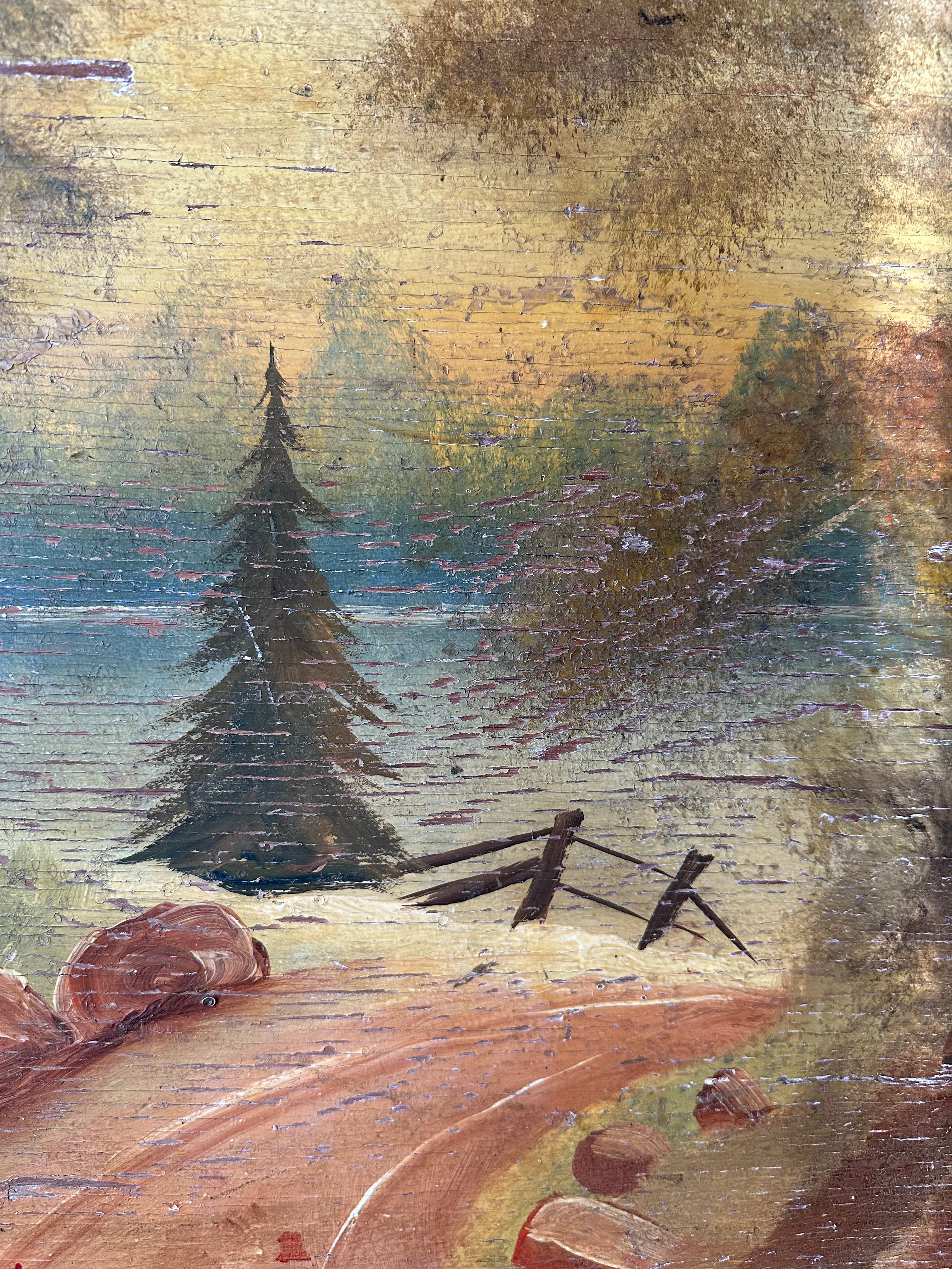 Early 20th Century decorative amusement part wooden panel
