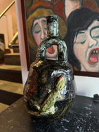 Ceramic lizard vessel