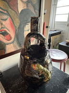 Ceramic lizard vessel