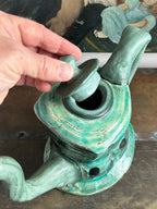 Green Ceramic Teapot