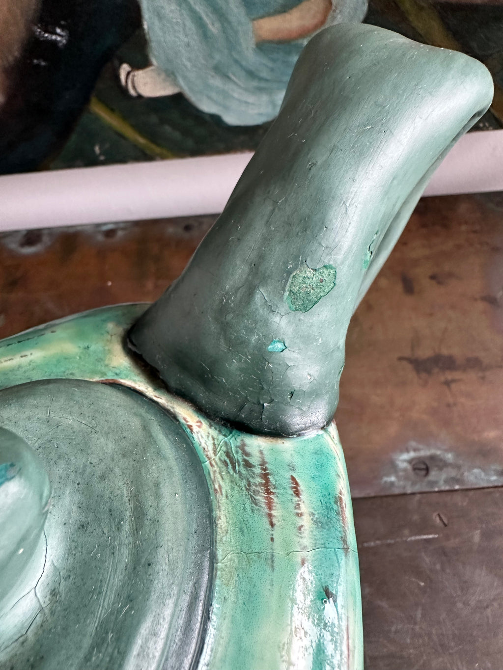 Green Ceramic Teapot