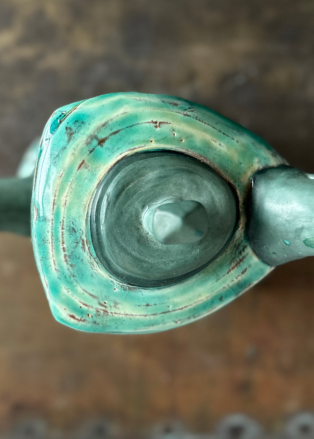 Green Ceramic Teapot