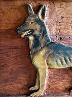 Carved Wooden German Shepherd